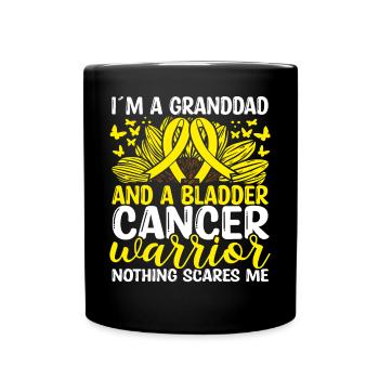 Bladder Cancer Ribbon Month Grandpa Granddad - Full Colour Mug - black - Front