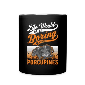 Porcupine Gift Porcupine - Full Colour Mug - black - Front