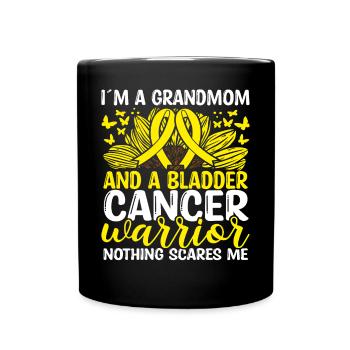 Bladder Cancer Ribbon Month Grandma Grandmom - Full Colour Mug - black - Front