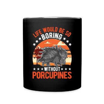 Porcupine Gift Porcupine - Full Colour Mug - black - Front