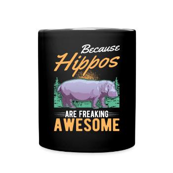 Hippo Gift Hippo Hippo - Full Colour Mug - black - Front