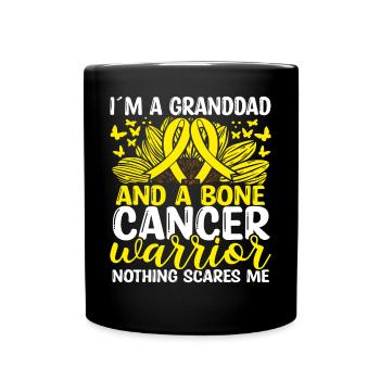Bone Cancer Ribbon Month Grandpa Granddad - Tasse einfarbig - Schwarz - Vorne