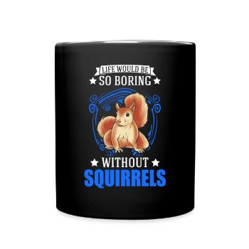 Squirrel Gift Squirrel Gray Squirrel - Full Colour Mug - black - Front