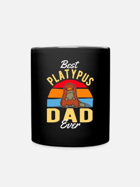 Best Platypus Dad Ever Schnabeltier Papa - Tasse einfarbig - Schwarz