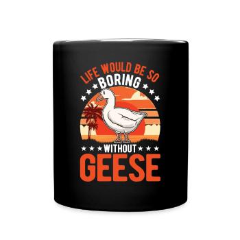 Geese Gift Goose Lovers Goose Breeders - Full Colour Mug - black - Front