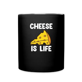 Cheese Quote Funny Food Lover Cheese Lover - Full Colour Mug - black - Front
