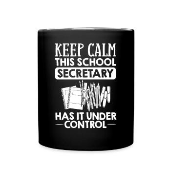 Secrétaire d’école Secrétariat de l’école Bureau du personnel - Mug uni - noir - Devant