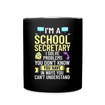 Secrétaire d’école Secrétariat de l’école Bureau du personnel - Mug uni - noir - Devant