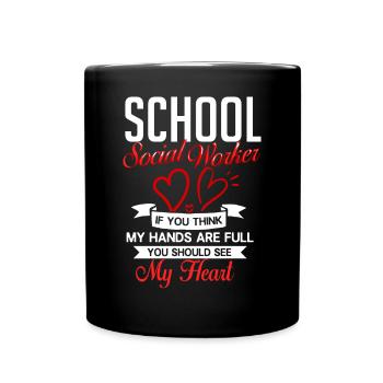 Milieu scolaire Travail social École Bureau du travail social Social - Mug uni - noir - Devant