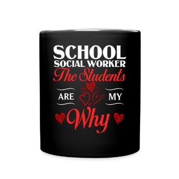Milieu scolaire Travail social École Bureau du travail social Social - Mug uni - noir - Devant