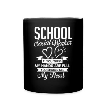 Milieu scolaire Travail social École Bureau du travail social Social - Mug uni - noir - Devant