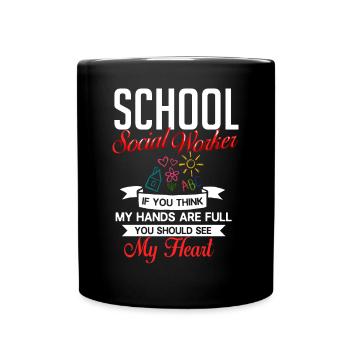 Milieu scolaire Travail social École Bureau du travail social Social - Mug uni - noir - Devant
