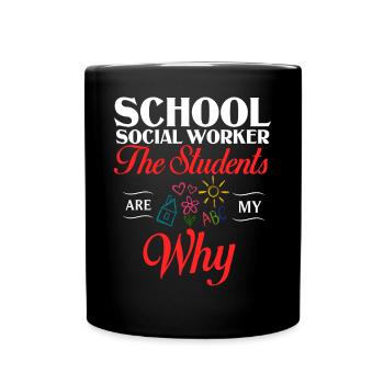 Milieu scolaire Travail social École Bureau du travail social Social - Mug uni - noir - Devant