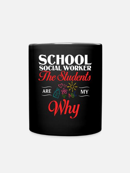Schulsozialarbeit Schule Sozialarbeit Büro Sozial - Tasse einfarbig - Schwarz