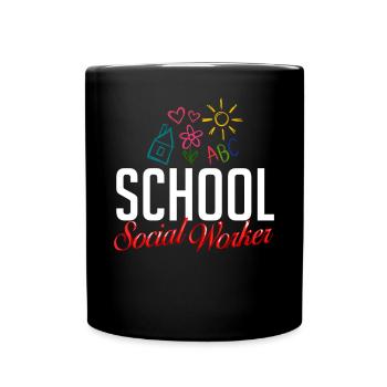 Milieu scolaire Travail social École Bureau du travail social Social - Mug uni - noir - Devant