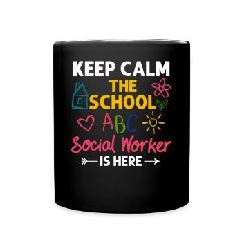 Milieu scolaire Travail social École Bureau du travail social Social - Mug uni - noir - Devant