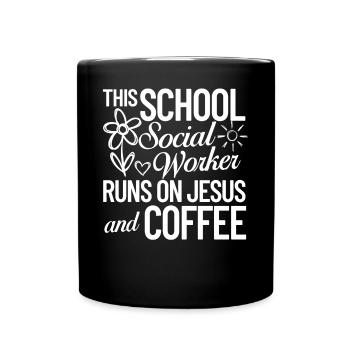 Milieu scolaire Travail social École Bureau du travail social Social - Mug uni - noir - Devant