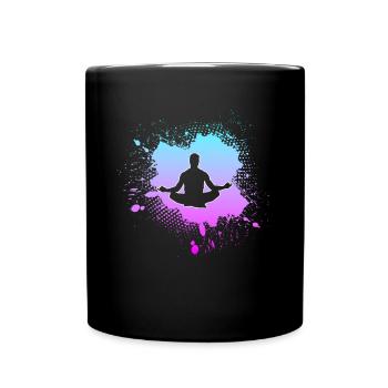 Meditation - Tasse einfarbig - Schwarz - Vorne