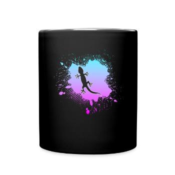 Eidechse - Tasse einfarbig - Schwarz - Vorne