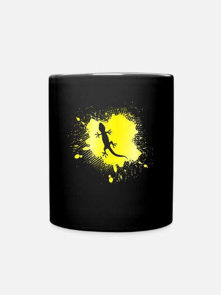 Eidechse - Tasse einfarbig - Schwarz
