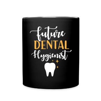 Chemise dentiste, Future Dentist Teeth Heart Tee, - Mug uni - noir - Devant
