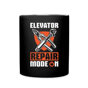 Elevator Repair Mode On - Full Colour Mug - black - Front