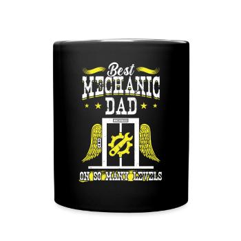Best Mechanic Dad On So Many Levels - Elevator - Full Colour Mug - black - Front