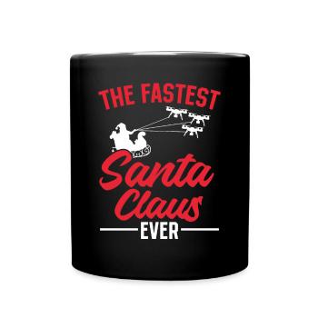 The Fastest Santa Claus Ever - Santa Claus Drone P - Full Colour Mug - black - Front