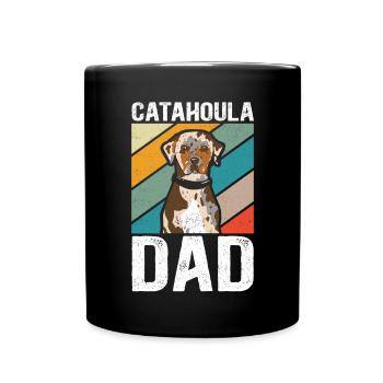 Catahoula Papa Léopard Chien Chien Cadeau - Mug uni - noir - Devant