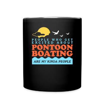 Pontoon Pontoon Boat Pontoon Captain Gift - Full Colour Mug - black - Front