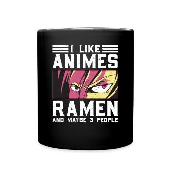 I like Animes Ramen And 3 People Saying - Full Colour Mug - black - Front