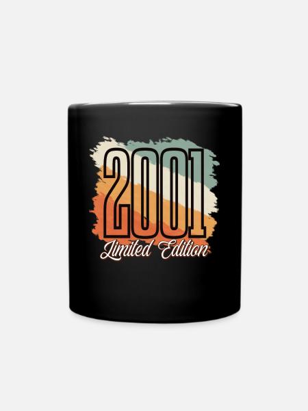 2001 Année de naissance Anniversaire Année de construction Vintage Rétro - Mug uni - noir