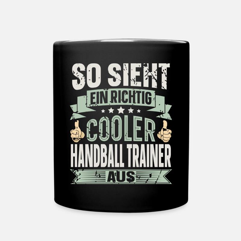 Handballtrainer Handball - Tasse einfarbig - Schwarz
