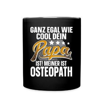 Osteopath Papa Vater Vatertag Cooler Papa - Tasse einfarbig - Schwarz - Vorne