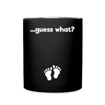 Déclaration de grossesse Parents Baby Feet Baby Bump - Mug uni - noir - Devant