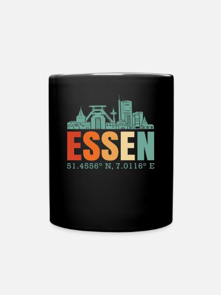 Essen - Tasse einfarbig - Schwarz