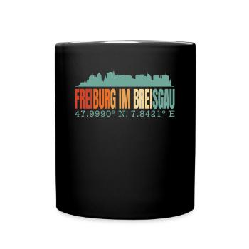 Freiburg - Tasse einfarbig - Schwarz - Vorne
