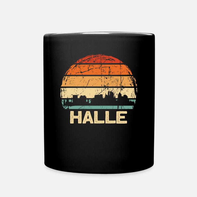 Halle - Tasse einfarbig - Schwarz