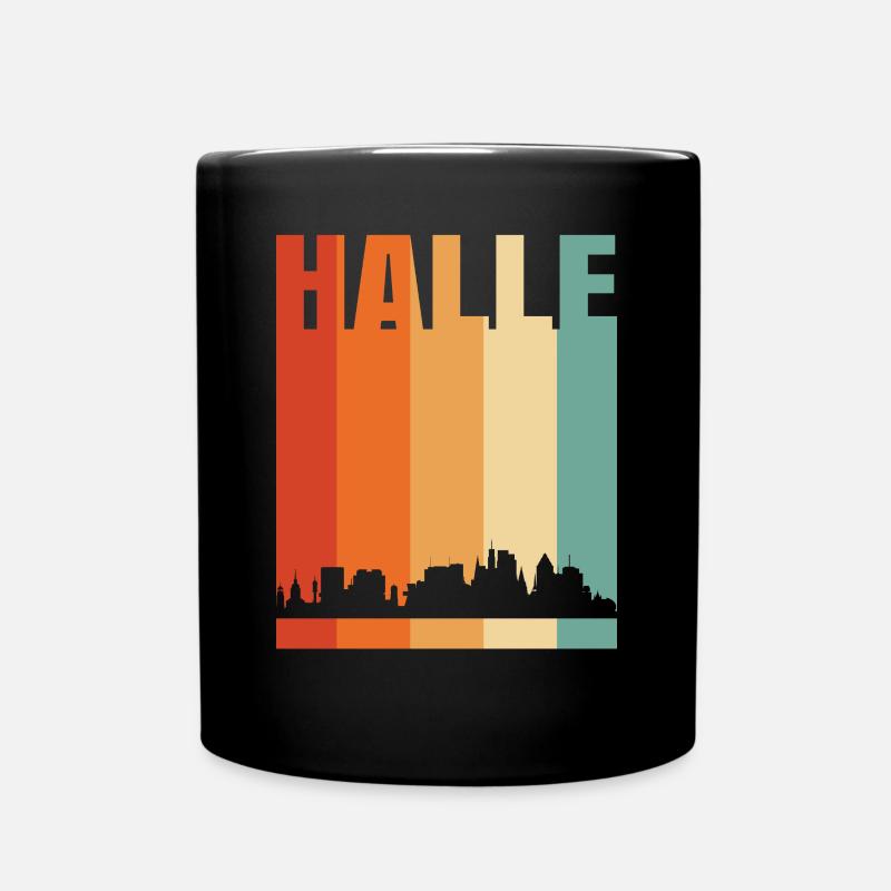 Halle - Tasse einfarbig - Schwarz
