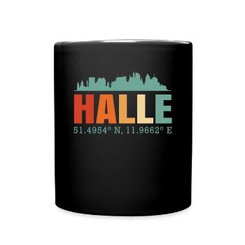 Halle - Tasse einfarbig - Schwarz - Vorne