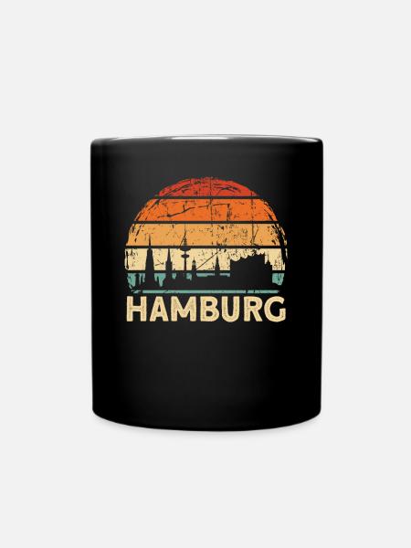 Hamburg - Tasse einfarbig - Schwarz