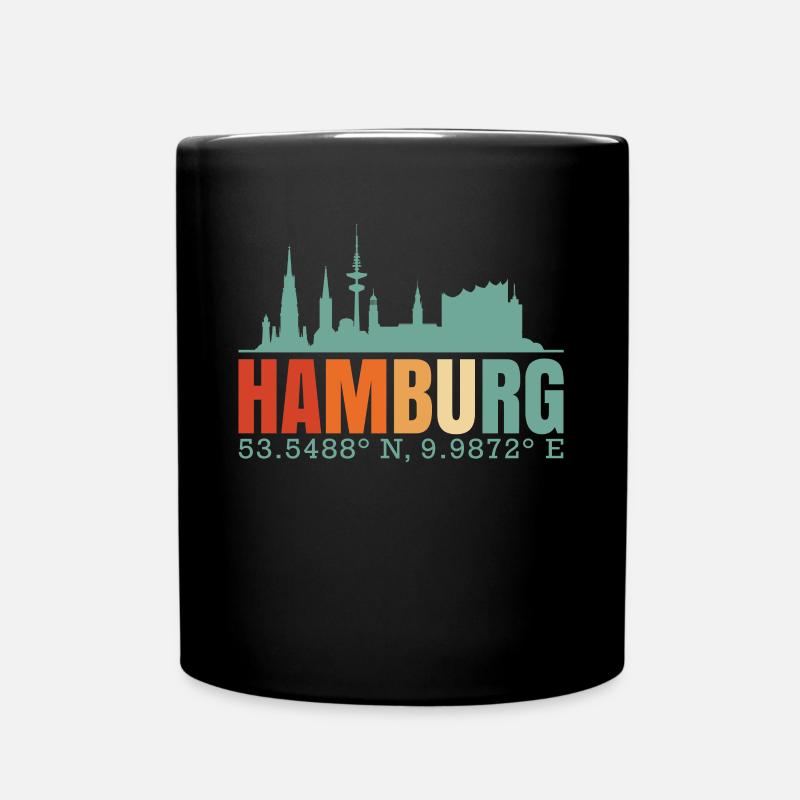 Hamburg - Tasse einfarbig - Schwarz