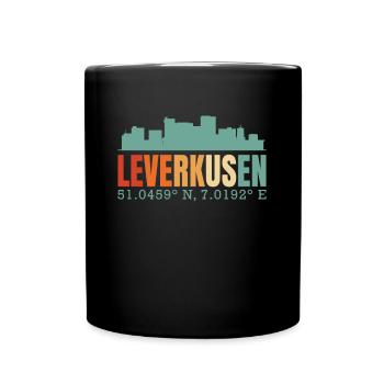Leverkusen - Tasse einfarbig - Schwarz - Vorne
