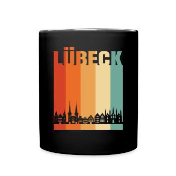 Lübeck - Tasse einfarbig - Schwarz - Vorne