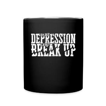 depression depressive sad gift idea unfortunate - Full Colour Mug - black - Front