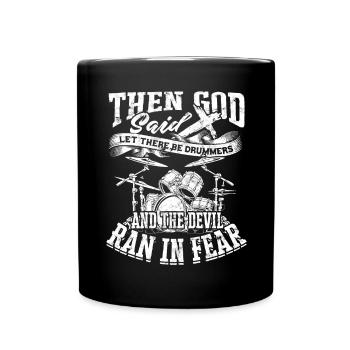 Drummer Jesus Cross Drummer Drummer - Full Colour Mug - black - Front