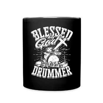 Drummer Jesus Cross Drummer Drummer - Full Colour Mug - black - Front