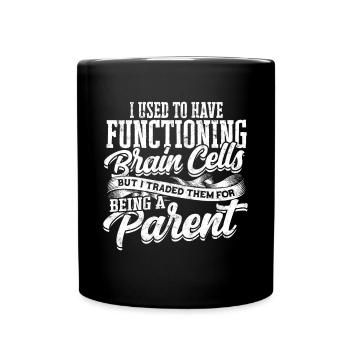 parents gift mother gift idea father family - Full Colour Mug - black - Front