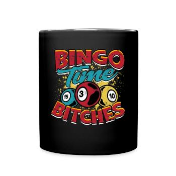 Bingo Jeu Joueur de bingo Grand-mère Loterie de jeu - Mug uni - noir - Devant