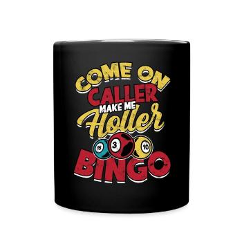 Bingo Jeu Joueur de bingo Grand-mère Loterie de jeu - Mug uni - noir - Devant